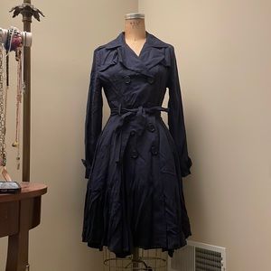 DRA Los Angeles Double Breasted Fayette Flare Trench Coat